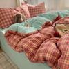 Новый Свежий Стиль Хлопковый Мультяшный Комплект Пододеяльника для Мамы и Малыша - Включает Комплекты из 4 и 3 Предметов с Простыней на Резинке