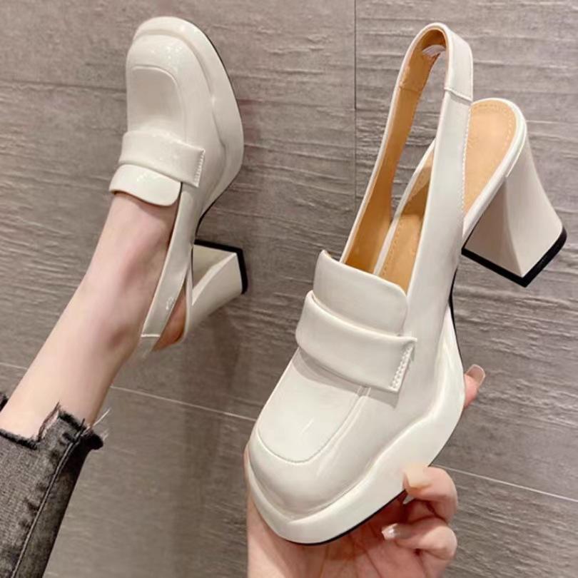 Сандалии со стразами Mary Jane Rhinestone Comfort Shoes Женские летние туфли на квадратном каблуке для девочек на высокой платформе в стиле ретро