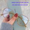 Round Myopia Glasses for Women Fashion Myopia Glasses Anti Blue Light Computer Student Eyewear 0~-6.0