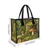 Cute Mushroom Forest Print Casual Tote Bag for Daily Use Shopping Portable Shoulder Bag 
