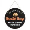 Haunted House Round Plaque