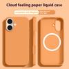 Чехол для iPhone 16, совместимый с MagSafe, ультратонкий, из жидкого силикона + ПК, чехол для телефона