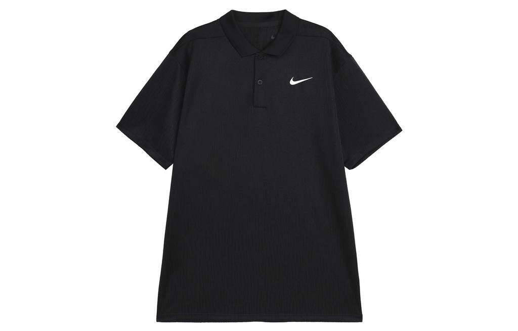 Nike Polo Shirts Men's Black Polo Collar Moderate Straight Fit DV8538-010