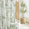 Sage Green Shower Curtain,Cotton Floral Cottagecore Spring Shower Curtain for Bathroom 72" W X 90" L