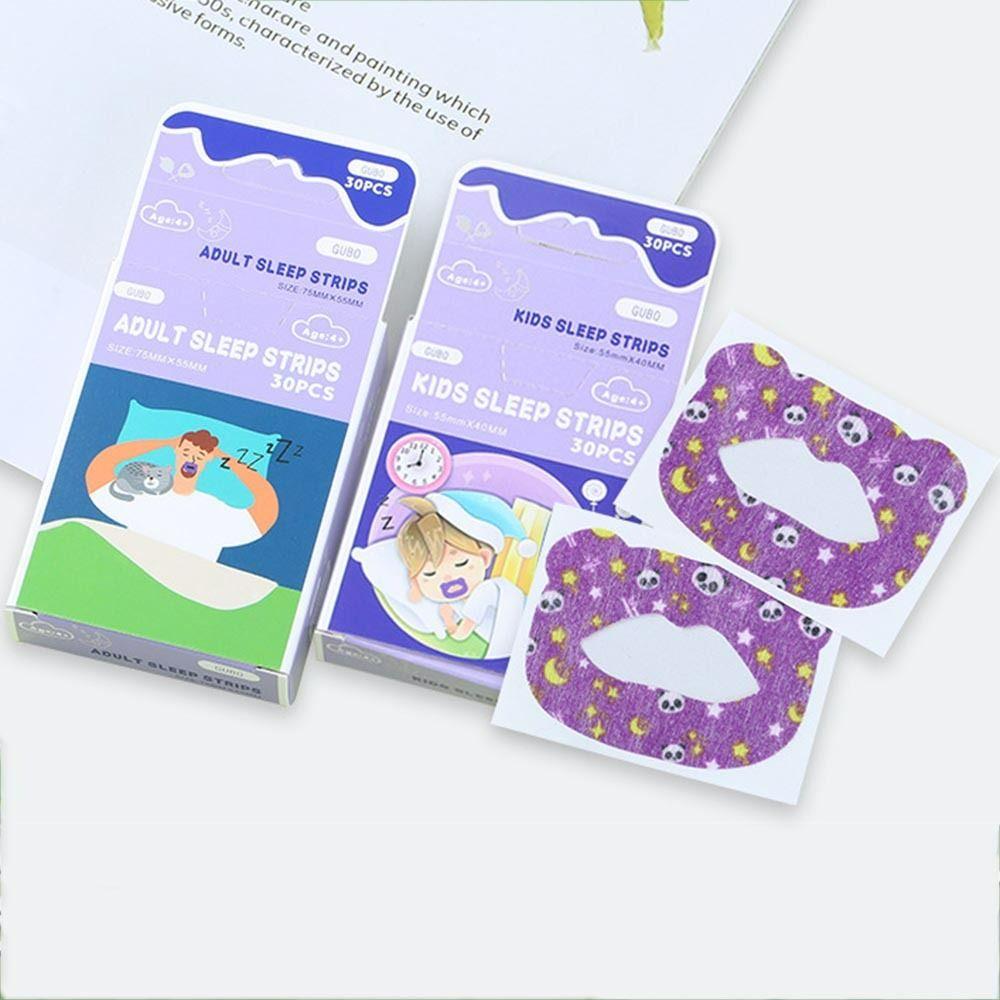 30 шт. Нетканая лента для закрывания рта, средство для сна, наклейки против храпа, пластырь для дыхания ртом, мальчик
