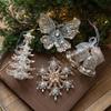 Sequin Acrylic Snowflake Christmas Tree Decorations