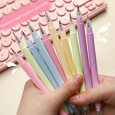 2 шт./набор режущих ручек для гладкого письма, равномерного выброса чернил, прочная бумага для крафт-бумаги, школьные принадлежности для альбомов