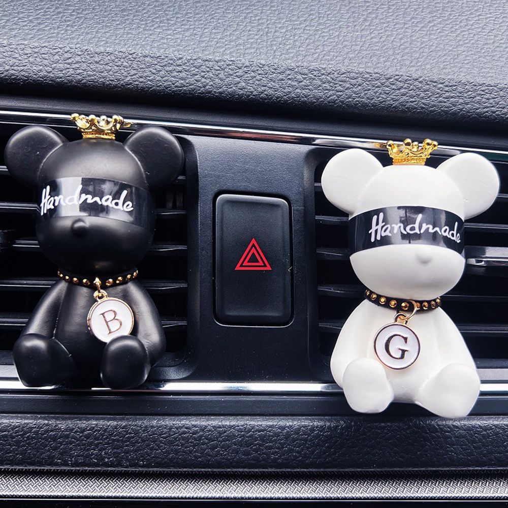 Внутреннее украшение Зажим для воздуховода Ароматерапия Медведь Гипсовый Декор Розетка Духи Зажим для автомобиля Духи