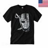 RAIDER NATION Серебристо-черная мужская футболка Raiders, Унисекс с круглым вырезом, Модная унисекс футболка