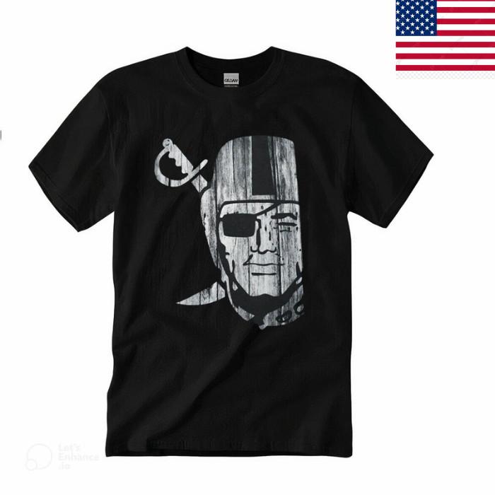 RAIDER NATION Серебристо-черная мужская футболка Raiders, Унисекс с круглым вырезом, Модная унисекс футболка