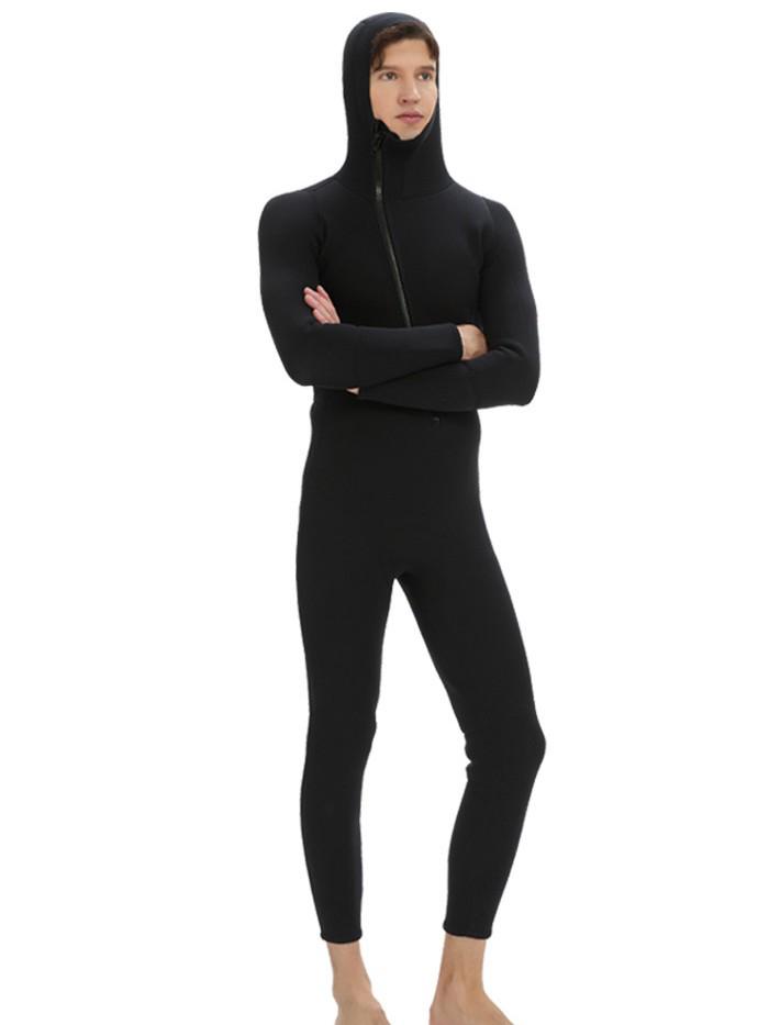 Мужской неопреновый гидрокостюм-fullsuit 3 мм, с задней молнией, теплый для сноркелинга и зимнего дайвинга