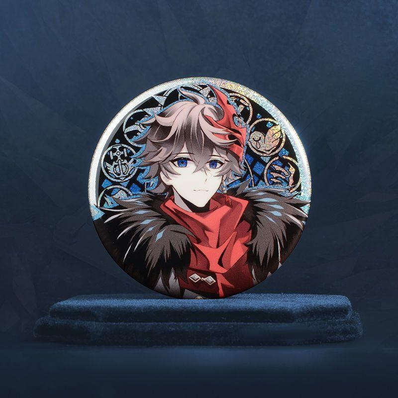 58 мм броши Genshin Impact Fatui, жестяные булавки с изысканным дизайном Arlecchino Childe Dottore, идеально подходят для значков и украшений для косплея