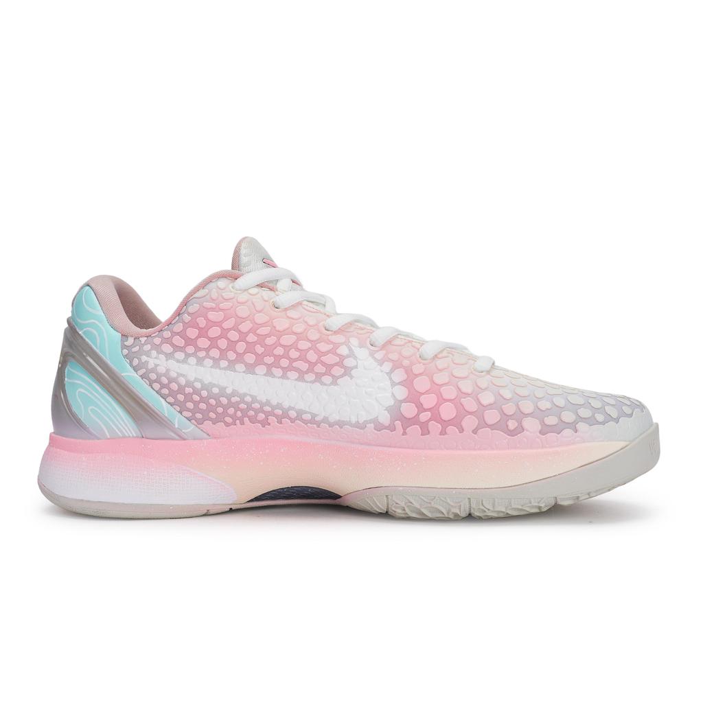 Nike Баскетбольные кроссовки Zoom Kobe 6 Мужские Низкие Белый/Синий/Розовый FQ3546-100(Team80-S-BOX)