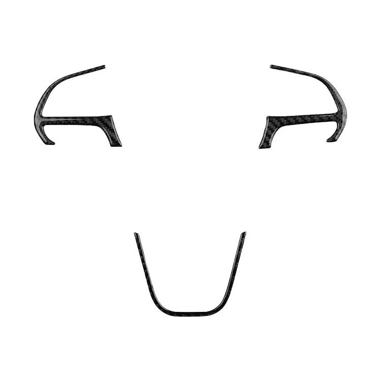 Для Dodge Challenge 2015-2024 Аксессуары для интерьера из углеродного волокна Декоративная панель рулевого колеса Декоративные наклейки 5D