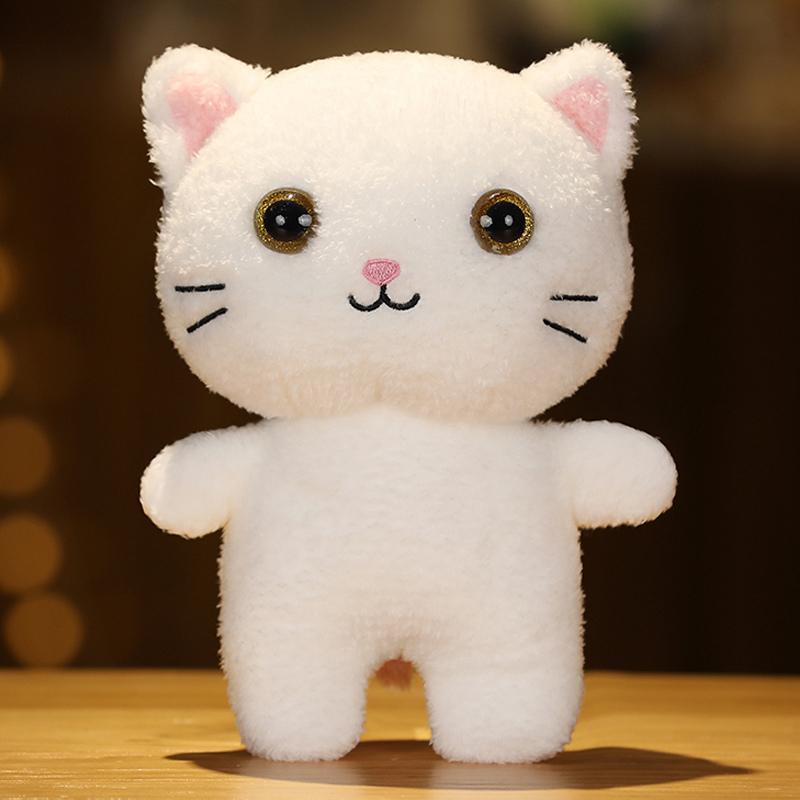 30 см Кафе Кот Маленькие Кошки Милая Подушка Плюшевая Игрушка Мягкая Кукла В Очках и Одежде Мультяшная Милая Игрушка