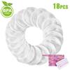 Reusable Makeup Remover Pads - Organic - Set of 18 - Machine Washable - Ecological - Bamboo Fiber