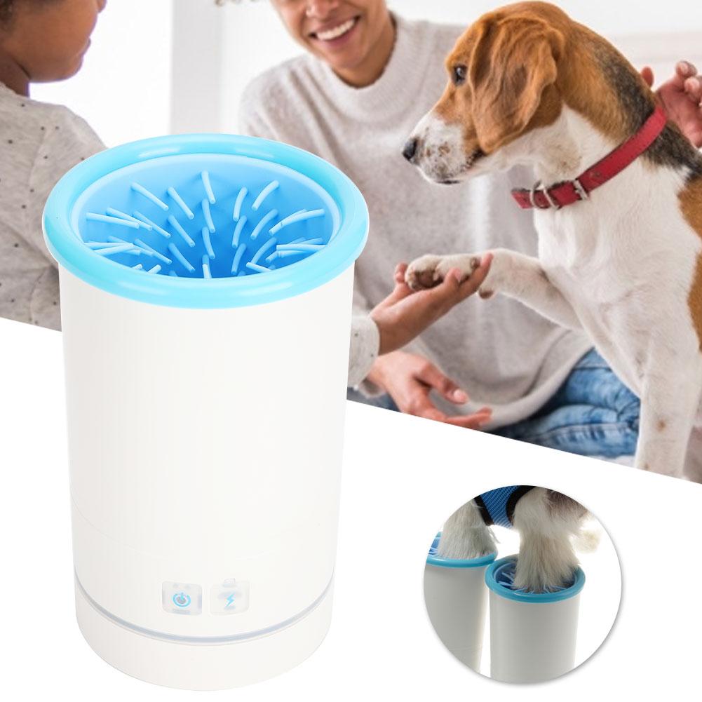 Pet Automatic Electric Foot Washer Feet Cleaning Cup USB Rechargeable Silicone Brush Paw Washer