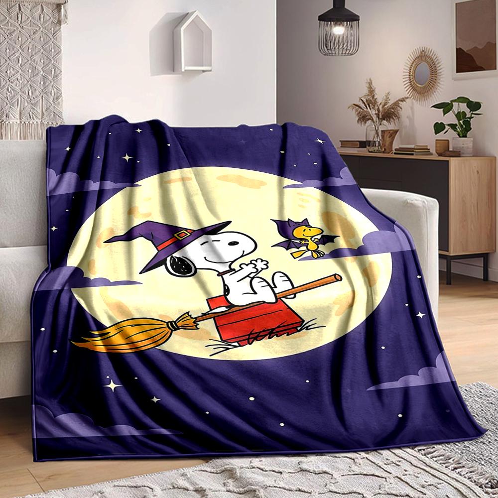 1 шт. Плед Snoopy-Ведьма Ночь Хэллоуина Мягкий и Удобный Повседневный Теплый Для Кемпинга Путешествий Рождественский Подарок на Хэллоуин M91799