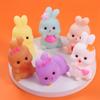 6 шт./компл. Украшенный пасхальный кролик, игрушка-фиджет из ПВХ, кролик, медленно восстанавливающийся, сжимаемые игрушки для детей