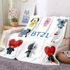2022 Мультяшное одеяло BT21, мягкое флисовое одеяло, домашний декор, спальня, гостиная, диван, одеяла с цифровой печатью для путешествий