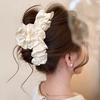 Acrylic Fabric Pleated Lace Hairpin Niche Simple Back Head Grab Clip Light Luxury High Sense Exquisite Hair Accessories Women