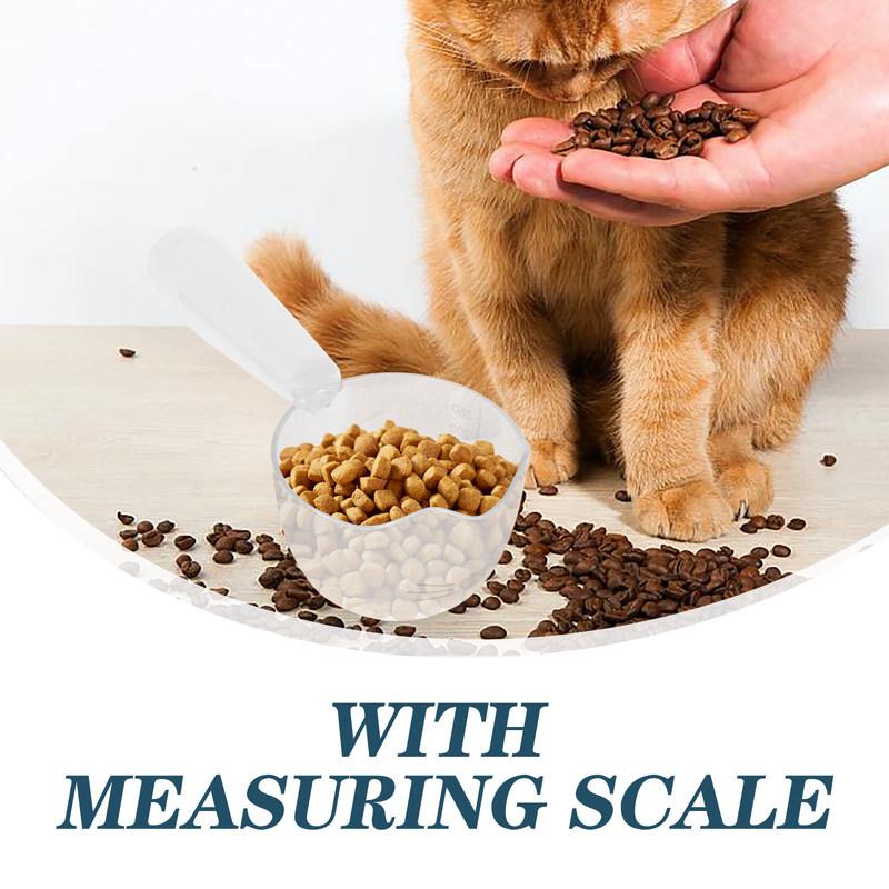 Reusable Plastic Pet Food Spoon Wet Food Clip with Scale Non Slip Dog Cat Feeding Scoop Reusable Spoon Scoop Pet Supply