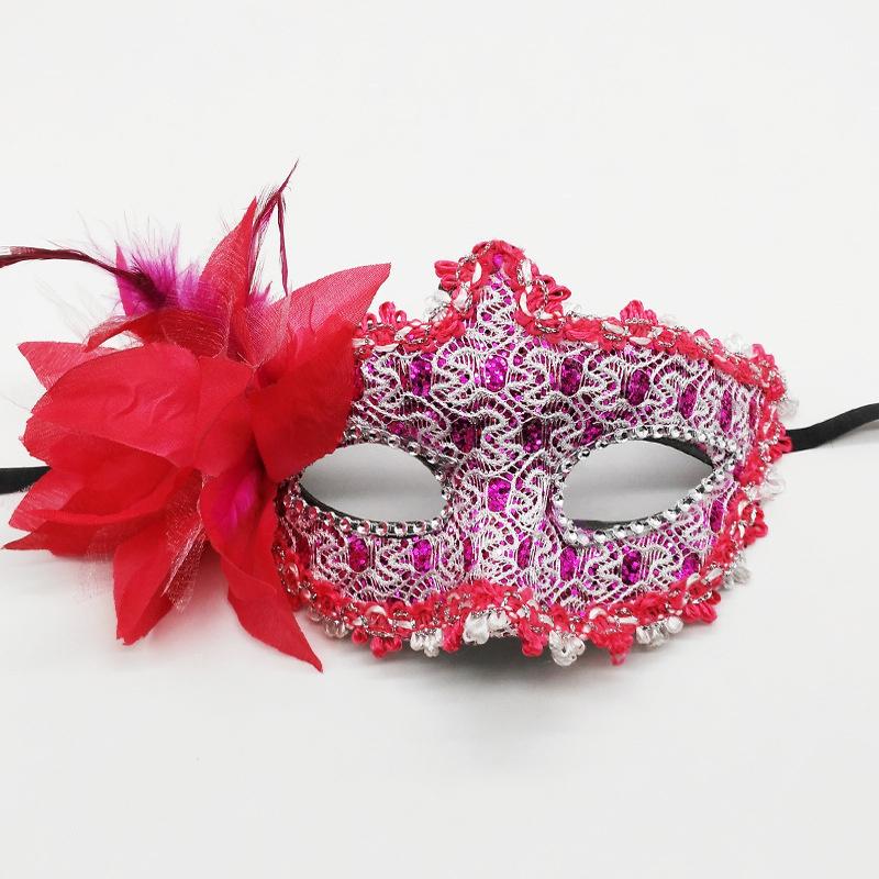 Венецианская маска Хэллоуин маска для глаз Боковая роза кружевная сексуальная маска маскарадная вечеринка украшение танцевальный карнавальный костюм реквизит для игры