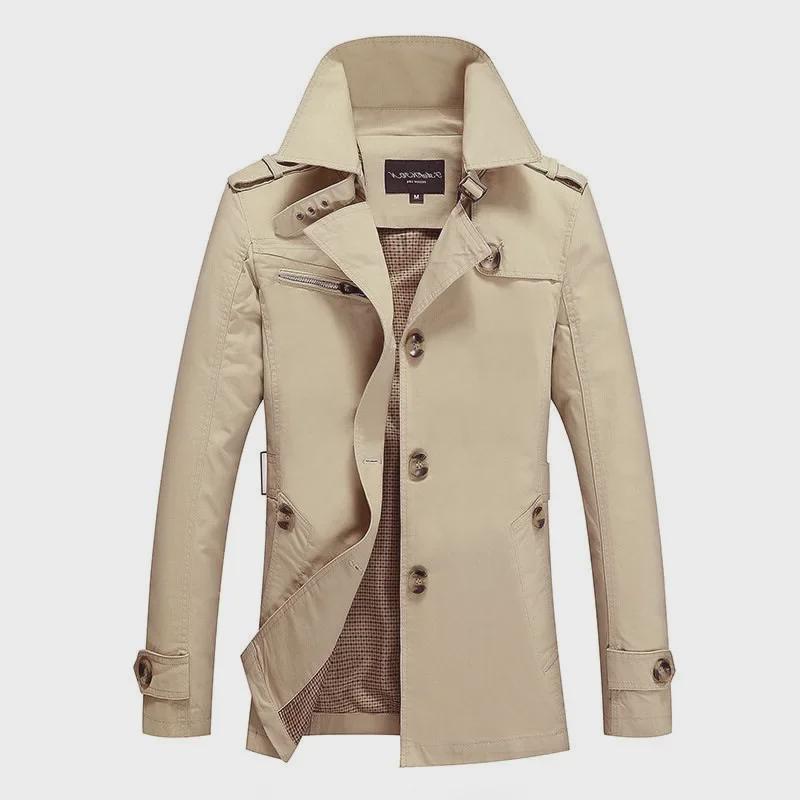 Легкая мужская куртка-ветровка из хлопка осень 2024 г.