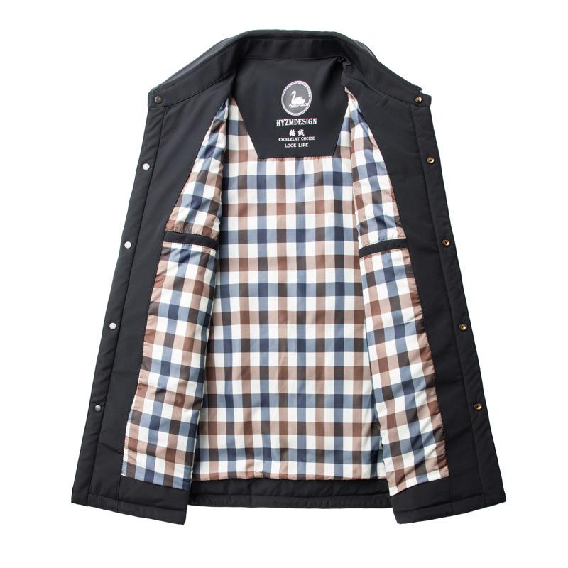 Зимняя новая мужская куртка-пуховик с короткими лацканами, деловая повседневная белая куртка на гусином пуху, мужская куртка