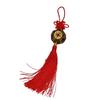 Traditional Chinese Ornament, Red Tassel with Copper Coin Decoration, Auspicious Tassel, 30cm Long