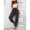 YYFS Women's Fashion Summer Spring Casual Geometric Print High Waist Trousers Pants & Capris