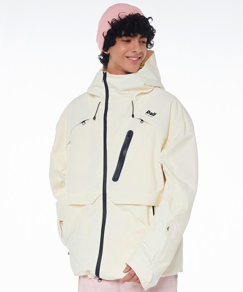Doll Outerwear 2425 Arte Snowboard Jacket Ivory Unisex