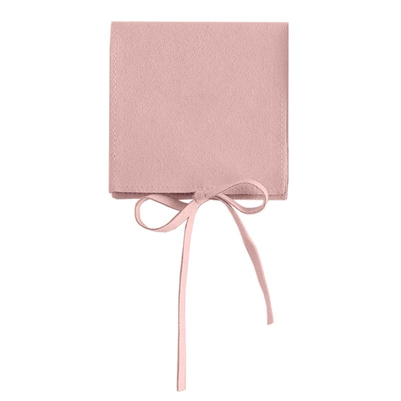 Jewelery Gift Bag Microfiber Jewellry Pouch with Ribbon Envelope Gift Packaging Organizer Bag for Earrings Necklace