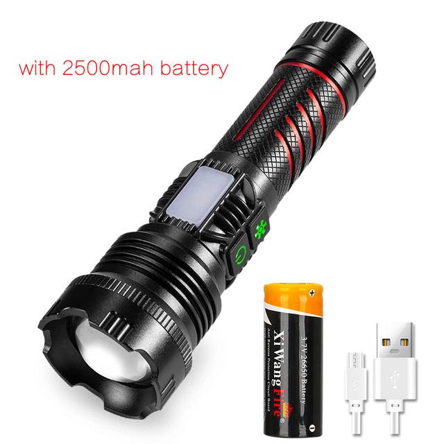 Портативный мощный светодиодный фонарик COB Side Lamp с дальним светом из алюминиевого сплава Type-C, перезаряжаемый для походов на открытом воздухе, рыбалки