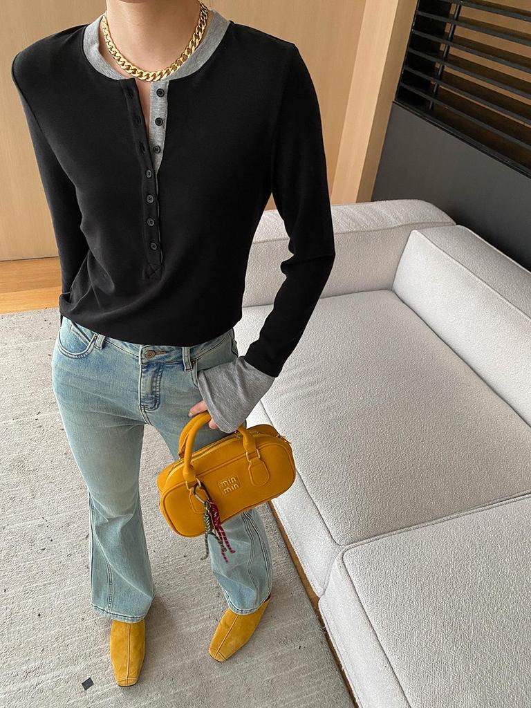 Футболка Sinan American Old Money Style с пуговицами, тонкая SN6856