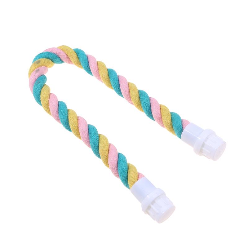Pet Bird Bite Toys Parrot Color Cotton Rope Toys Elastic Parrot Climbing Toys Sturdy Bird Swing Harness Cage Pet Toy Swing Stand