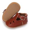 Khaki 0-18M Baby Casual Shoes Infant Toddler Bowknot Non-slip Rubber Soft-Sole Flat PU First Walker Newborn Bow Decor Mary Janes