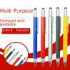 6-in-1 Multifunctional Metal Pen with Ballpoint, Level, Ruler, Capacitive Touch, and Screwdriver