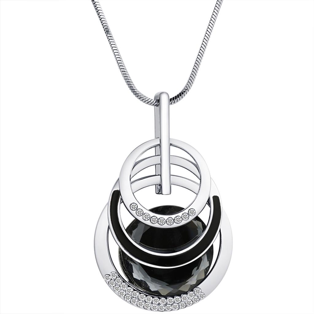 Long Necklaces Pendants for Women Collier Femme Round Statement Colar Maxi Fashion Jewelry