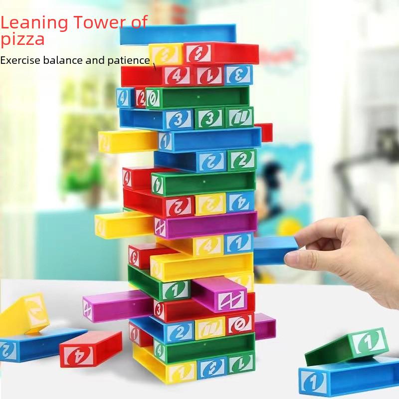 Большие английские французские кубики для складывания Семейная игра для вечеринок Развивающая игрушка для детей