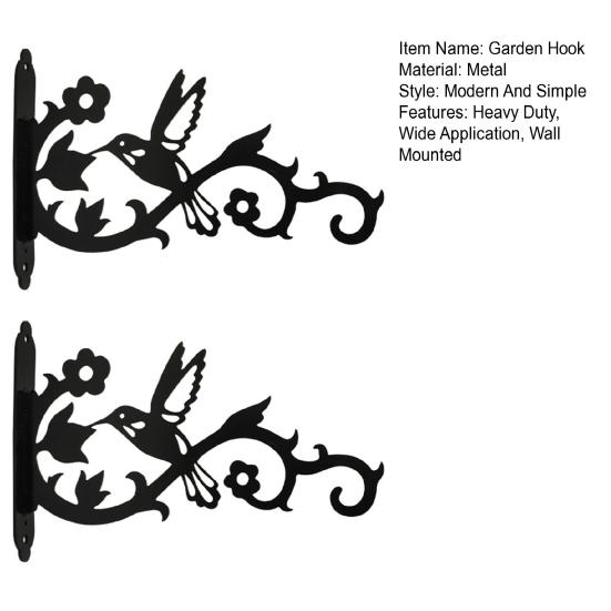 Wall Mounted Plant Hangers Heavy Duty Wall Hooks Outdoor Metal Hooks Hanging Plants Brackets for Lanterns Flower Pots Bird Feeder