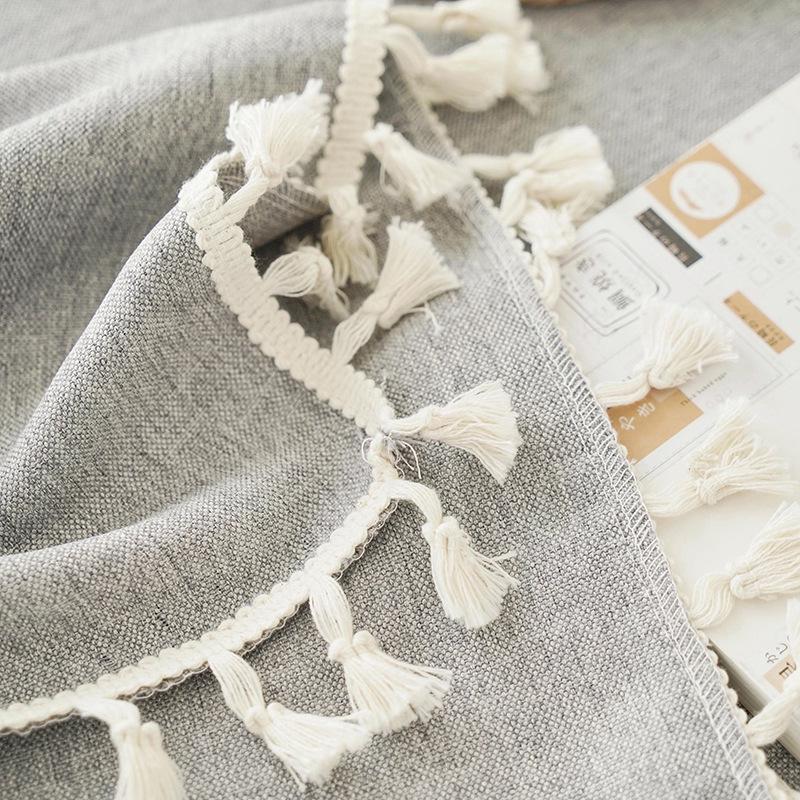 Ваби-саби Дзен Чайная церемония Прямоугольная скатерть с кисточками