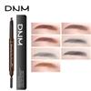 Цветная коробка DNM Карандаш для бровей двойного назначения, автоматический поворотный, устойчивый к поту, многоцветный, с кистью для бровей