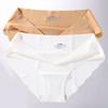 2Pcs/Set Seamless Silk Women's Panties Briefs Women Underwear Female Underpants Comfortable Silk Panty Sexy Woman Lingerie M-XL