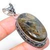Labradorite Handmade 925 Sterling Silver Jewelry Pendant 2.21" Q5o50