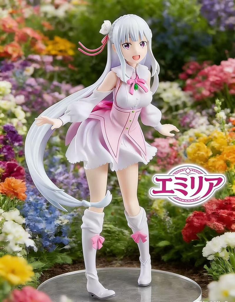 17см Ре: Re:Zero. Жизнь с нуля в другом мире. Аниме Фигурка Эмилия. Фигурки Эмилии. Кавайная. Память о сне. Модель Эмилии. ПВХ Игрушки. Подарки