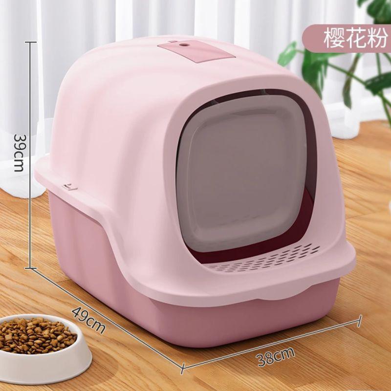 Полностью закрытый кошачий туалет, не разбрызгивающий и дезодорирующий туалет для домашних животных Товары для кошек