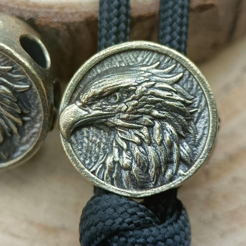 Рельефный Орел Латунные Ножевые Бусины Панк Уличный DIY Плетеный Подвеска-Темляк Ретро Веревка для Зонта Браслеты Аксессуары