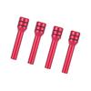 ACROPIX Interior Car Door Lock Knob Pull Pin Aluminum Alloy Red 4pcs