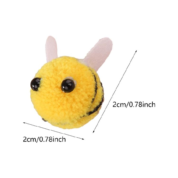 Pack Of 50 Small Bees Decorations Felted Bumblebees For Clothing Hat Bag Crafting Baby Showers Decoration Party Supplies